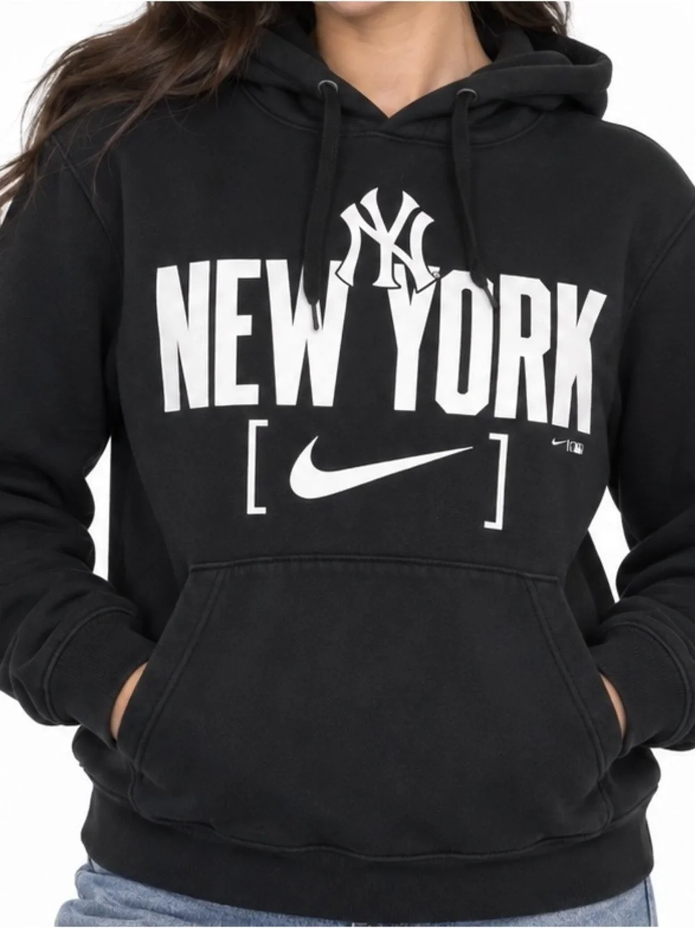 Nike New York Yankees Black Pullover Hoodie S Streetwear MLB